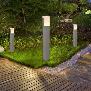 铝材亚克力方形庭院草坪灯现代简约户外花园灯景观灯公园灯可