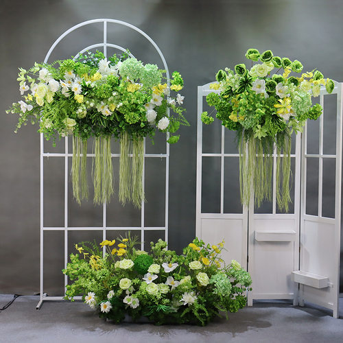 婚庆韩系装饰花艺绿植绢花森系婚礼堂背景布置绢花造景成品花
