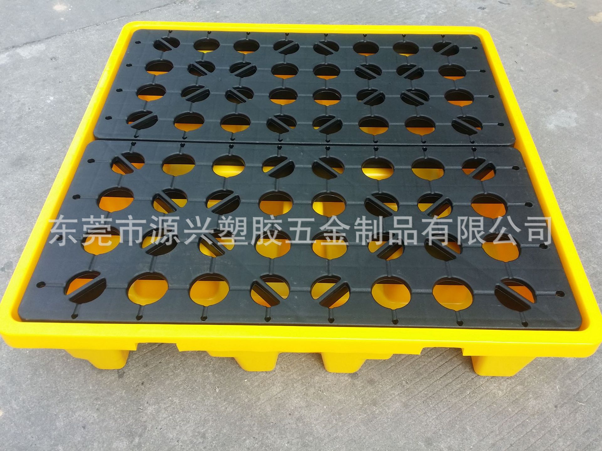 源兴塑料四桶防渗漏托盘 化学品二次容器 四面叉车化工接油运输盘