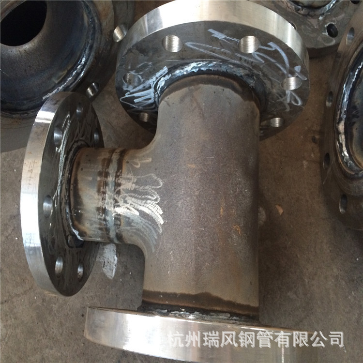 单法兰短管偏心异径管接头直缝焊接短管管头两端焊接法兰组合件
