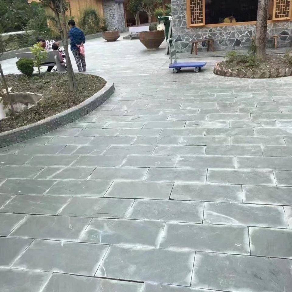 青石板路面工程石露台文化石园林公园人行道防滑地砖地铺石