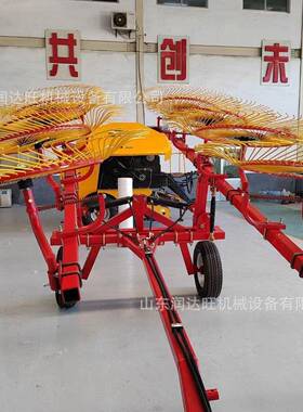 小麦秸秆搂草机搂杂草牧草6盘搂草机10盘指盘式苜蓿收集机