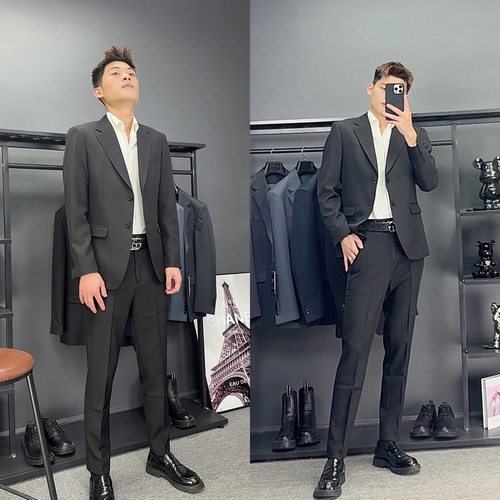 西装男套装公务员职业面试大学生