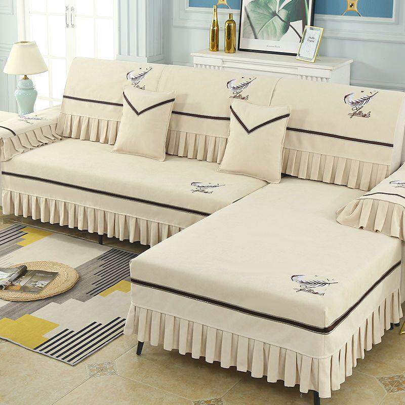 四季通用沙发套罩贵妃全包套简约现代沙发垫冬季加厚防滑皮坐垫子