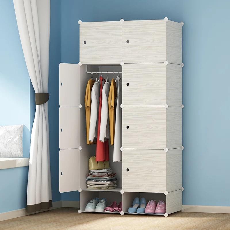 魔片组合柜家用衣柜塑料组合树脂衣橱宿舍潮童衣柜简易衣橱塑料