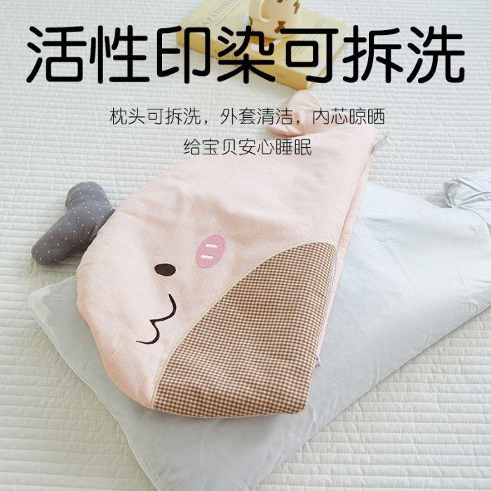 2025新款婴儿卡通儿荞麦枕靠枕宝枕宝枕头芯可拆洗OKS童定型枕鲸