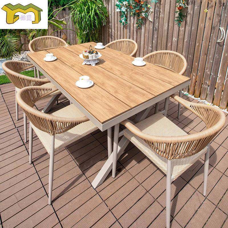 户外桌椅编藤椅庭院民宿防水露天阳台网布腾椅休闲花园防腐木桌,商业/办公家具,商用藤编家具,淘宝优惠券,粉丝福利购,淘宝优惠卷