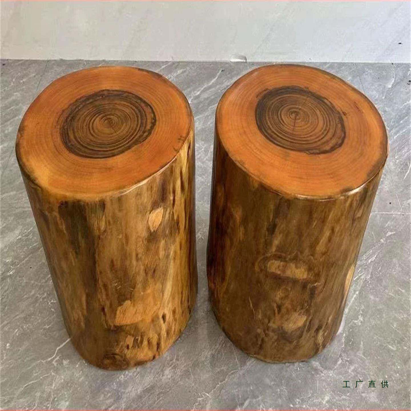 香樟木墩树墩凳子实木墩子根雕原木树桩木桩底座茶几茶桌圆木凳子