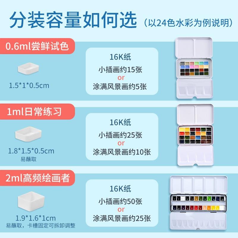 德国史明克固体水彩颜料分装铁盒学院级大师级不透明24色学生美术