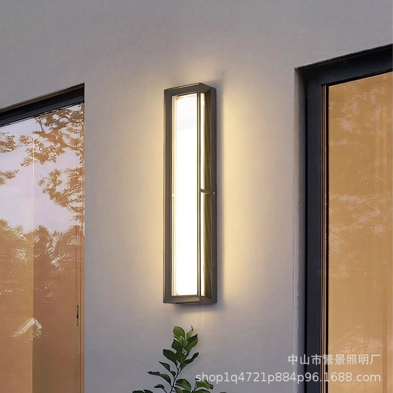 现代户外壁灯别墅入户门口门前灯阳光房露台压铸铝长条防雨水壁灯