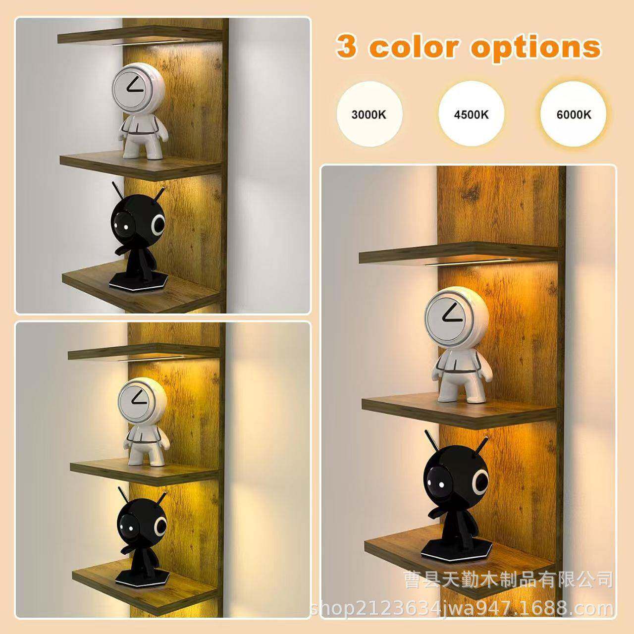 木质置物架客墙上多层架现代简约厅壁挂式纳方形香水转收角隔板装