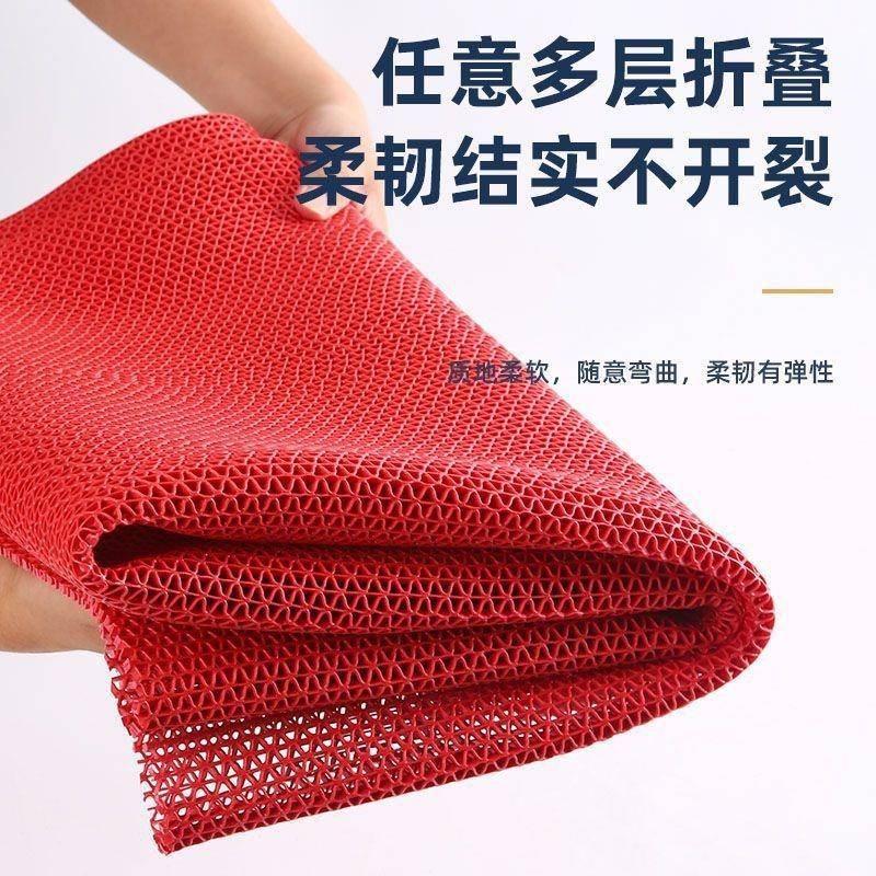 牛筋加厚地胶防水商用卫生间防滑垫镂空入户门地垫泳池大面积全铺