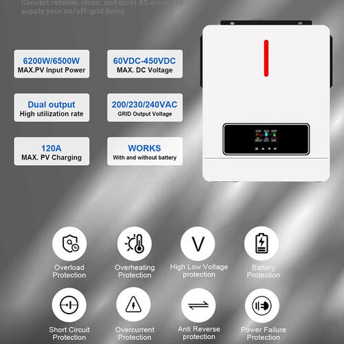 6.2KW-48V Solar Hybrid Inverter Factory Wholesale多功能