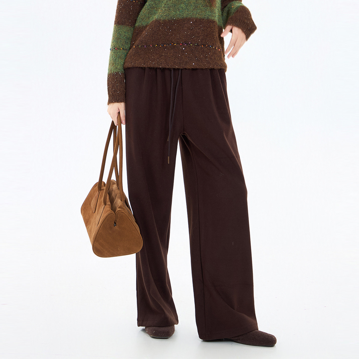 法柚2025冬季新款休闲裤加厚阔腿裤时尚显瘦宽松糯米直筒裤女裤,女装/女士精品,休闲裤,淘宝优惠券,粉丝福利购,淘宝优惠卷