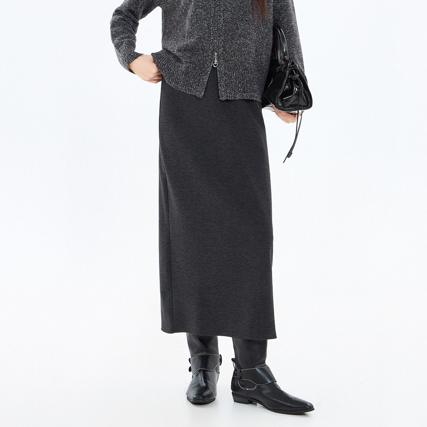 法柚2026春季新款半身裙时尚显瘦气质休闲时尚百搭通勤中长裙女