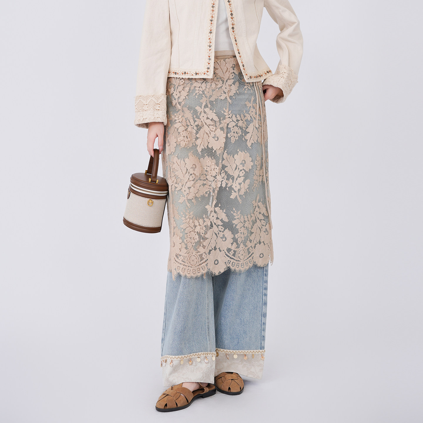 法柚牛仔裤2026春装新款直筒时尚高腰显瘦小个子直筒裤女阔腿裤