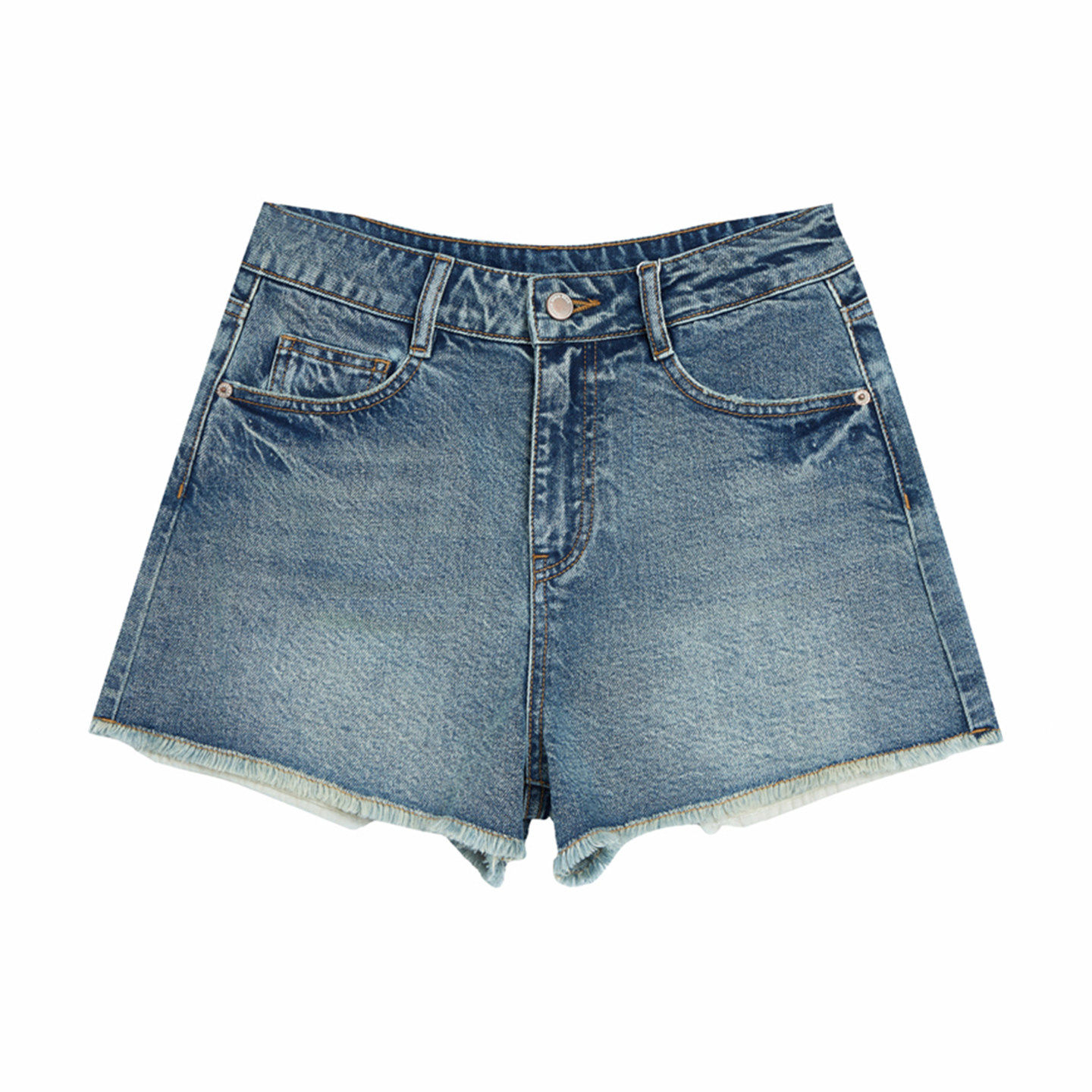 法柚2026夏季短裤直筒百搭显瘦休闲设计感A字牛仔裤女