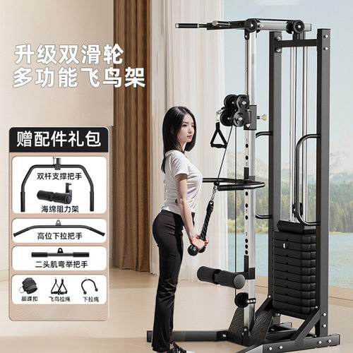 单边飞鸟龙门架高位下拉综合训练器引体向上架家用多功能健身器材
