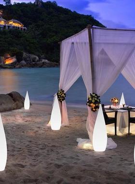 阳能水灯户外22088营地露营灯花园庭院滴落网太红地灯坪灯室外路