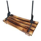 弯板秋户外庭院树吊篮千吊椅室成人挂儿内童BMG实木秋千椅