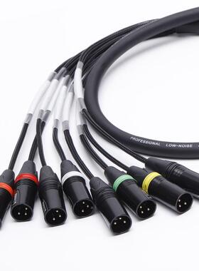 DB2转8个卡侬公ProtoolsHD连接81/5790输出线口个辫子扇尾音5频线