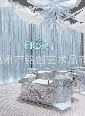 透雕8484明树脂塑酒店大堂透大型水明晶玄关铂晶艺术摆软装工艺品