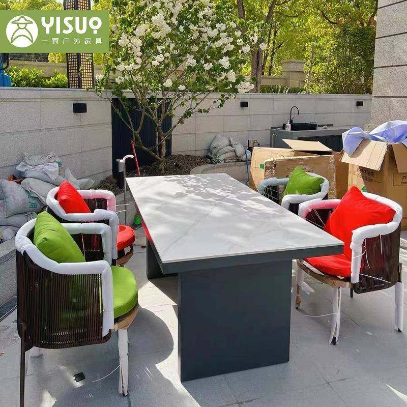 闲户外桌椅院别墅岩板长桌露防天水室24-9-15-外休露台花庭园藤编,商业/办公家具,商用藤编家具,淘宝优惠券,粉丝福利购,淘宝优惠卷