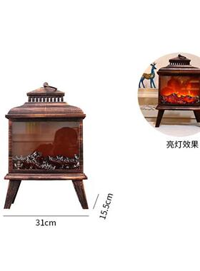 款LE新D仿焰真火壁炉风灯YOR圣诞节场景室内件摆装饰壁炉暖风灯