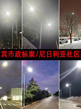 工程阳市政路道路新村感应灯6米太农能OYQ一体灯