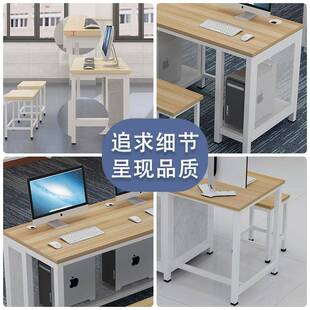 学校机电脑桌隔板学微机室双人中小学生室微机房生JKH桌椅房教办