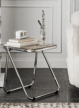 可叠透折明小茶具几家用时尚WHK亚力矮桌子网克红拍照搭配家沙发