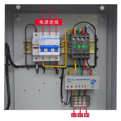 K风机水泵控制箱电机起动07.5W电箱控三相TOE启动器38V缺相过载保