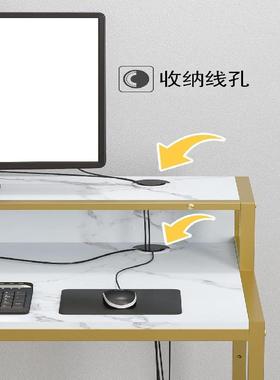 电脑桌桌代书架一体简办公桌卧室书房台书式工约作台宿39807舍现