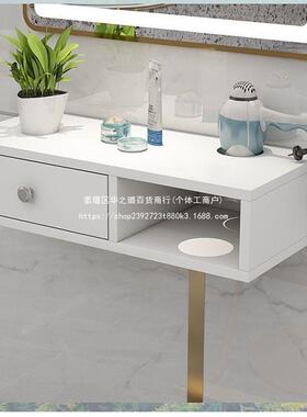 理发店工具柜柜木质置物架挂墙镜壁台多功能网红发柜美店收97688