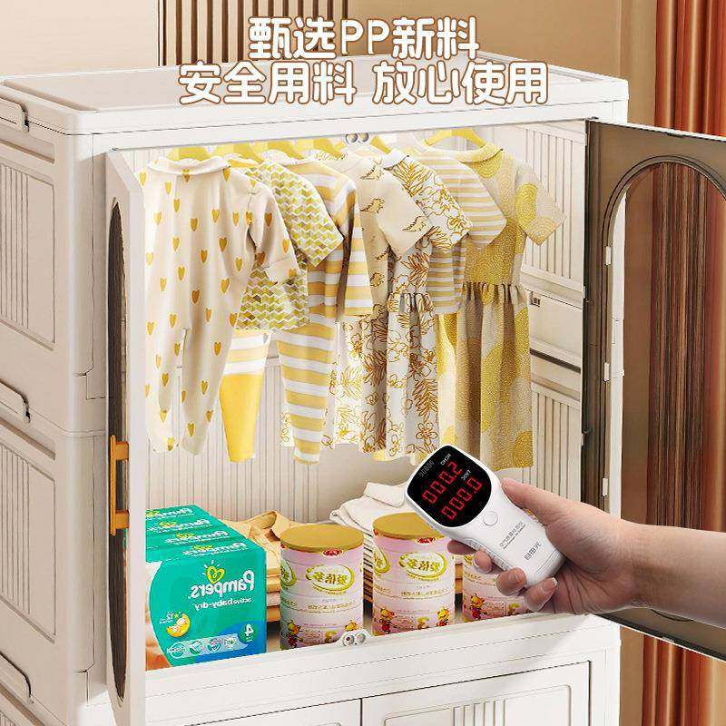 折叠衣柜宝宝衣储服整理柜简易MQC免安装儿小衣橱可移动纳柜收物