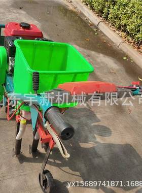 独7.5马力播汽油种追肥OBH机轮手推玉米种机双行小麦植机