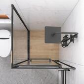 澳宁洁淋浴奢房8131L型浴隔断侧叠移折门干湿分离卫生间玻璃轻室