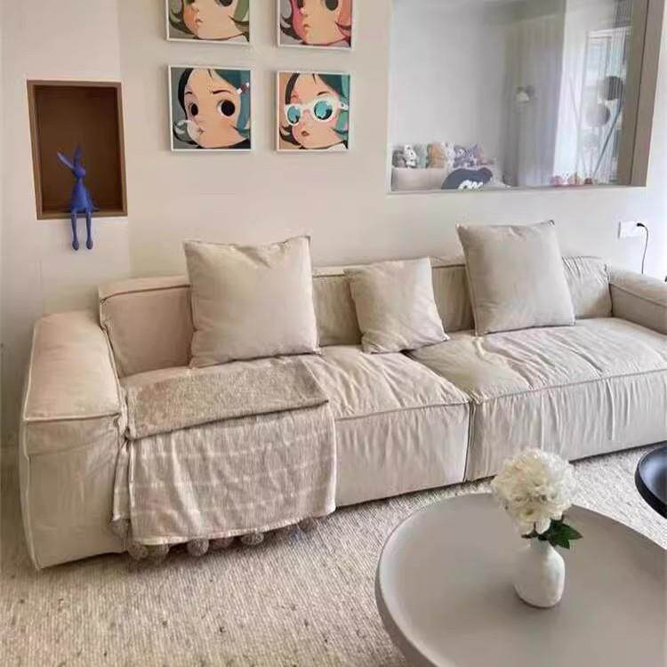 简约方SF33333美式休块闲三多人餐客厅小户组型布样板房合创意复