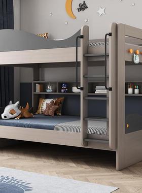 现代儿童简约上下床平行高床学木生低上下LJB铺床下同宽双层上子