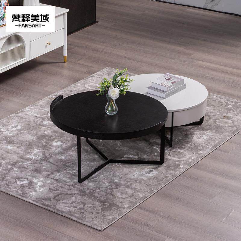 6新品轻法小式茶几电视柜组简约客厅户CH822型大小圆合形茶几组合