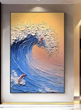 风生起玄关走大芬村手绘油水画简廊肌约理客厅挂画办公室F99TS8MH