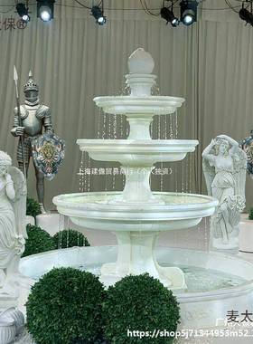 欧鱼装式流sfsdg喷泉户外庭院花园水塘喷水池景观饰造景婚庆摆件