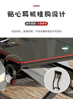 电脑台式台桌家用卧室电竞桌椅套装办59356简约双人学公桌子生写