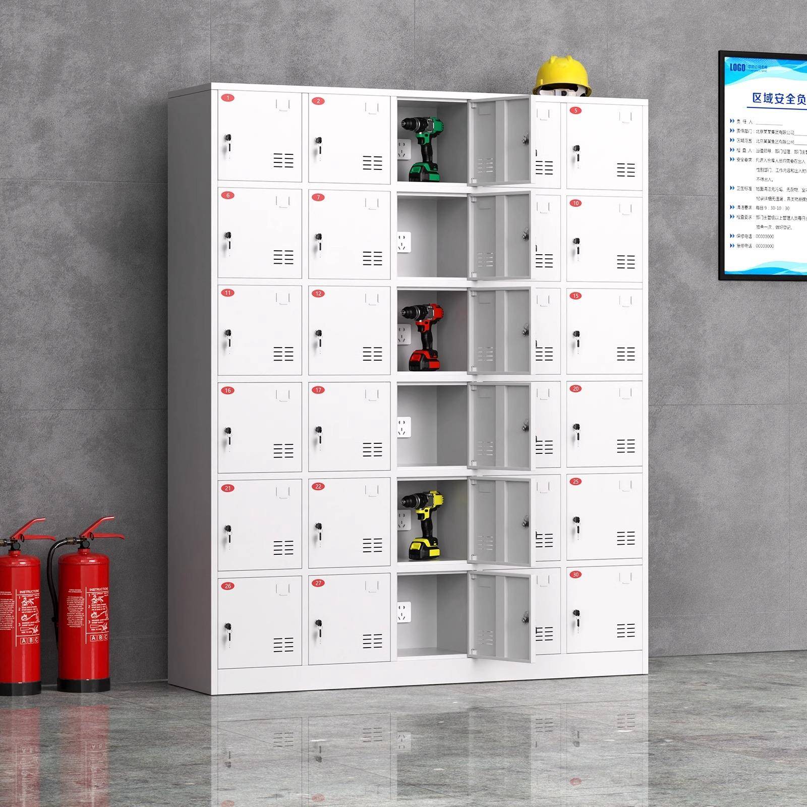 电动充工工具充电柜灰电电力工具白工地配寄存柜地电动扳手电箱平