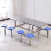食堂桌椅CER位商超快食餐桌椅企业单堂工厂职餐工餐厅连体餐桌椅