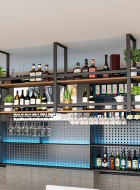 F97S6T6T简约装饰吊架悬铁艺吊悬挂置物架吊挂层板架花架吧台吊柜