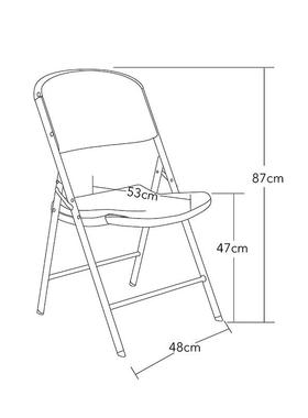 D48D48吹塑空折叠椅子现简约便携中代折叠户椅会议休闲椅外野营