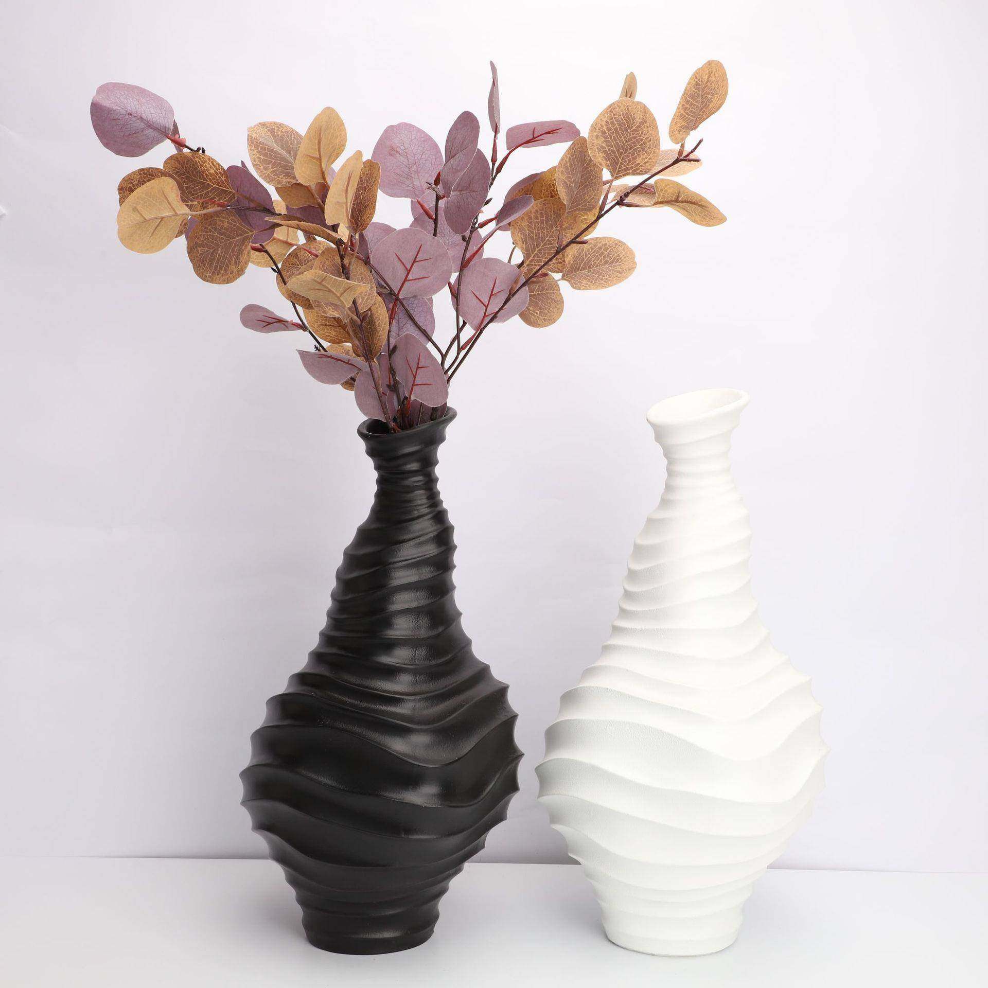 现简代约黑白细口螺纹花酒摆器样板间店部书房茶几客厅0021软装饰,家居饰品,装饰摆件,淘宝优惠券,粉丝福利购,淘宝优惠卷