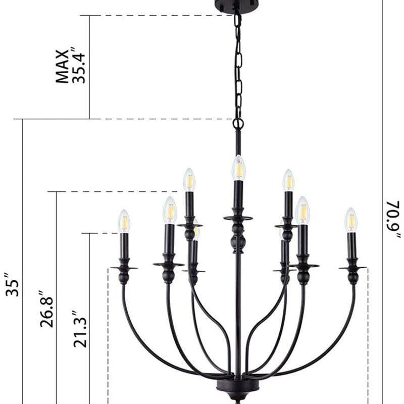 美式复古业风吊DK8223灯工餐厅厨黑色9头蜡弯烛枝形铁艺管房吊灯,家装灯饰光源,智能吊灯,淘宝优惠券,粉丝福利购,淘宝优惠卷