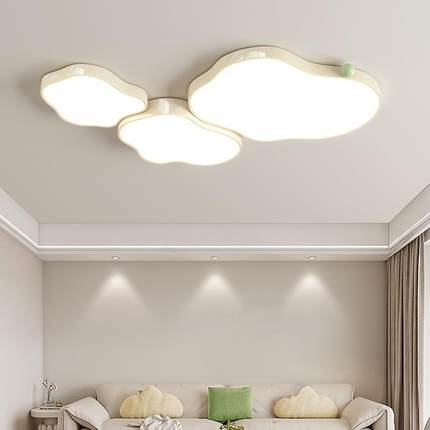 大灯具全屋2025新款现代约客厅主灯简奶油风朵云气379led中山吸顶